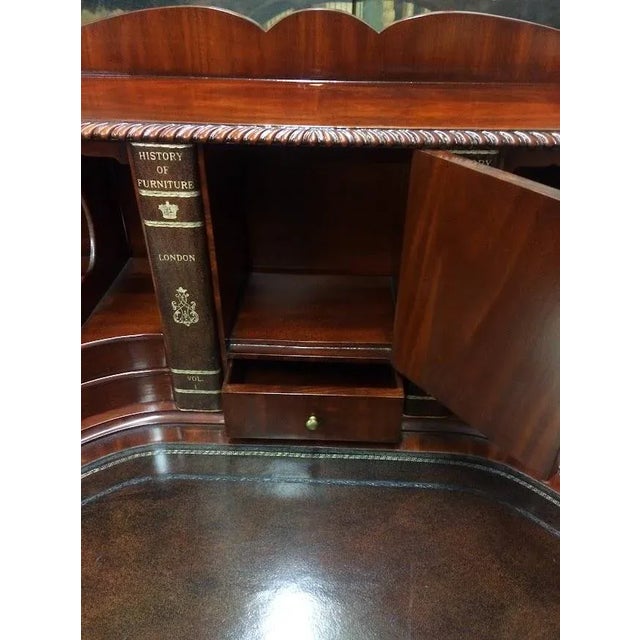 Vintage Mahogany Secretary Desk, Open Secretary Desk For Sale - Image 11 of 13
