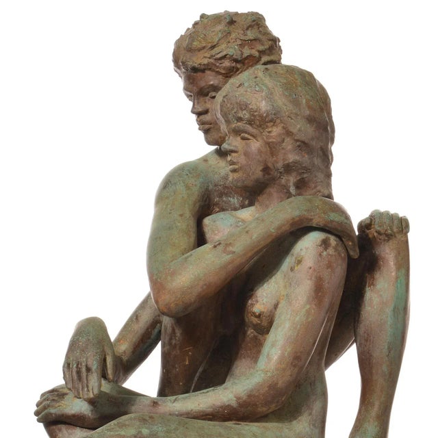 1980s Victor Salmones Bronze Sculpture - the Couple For Sale In Dallas - Image 6 of 11