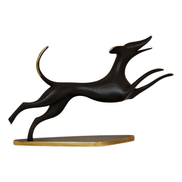 Hagenau Hunting Dog in Brass, 1920s For Sale