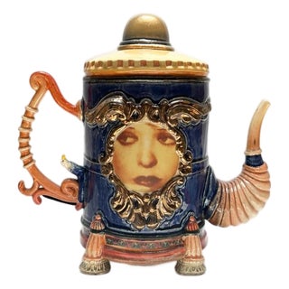 Ron Carlson, "Large Blue and Gold Teapot With Orange Handle and Spout" 2026 For Sale