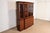 English 1990s Henkel Harris Georgian Carved Mahogany Lighted Breakfront Bookcase Cabinet For Sale - Image 3 of 12