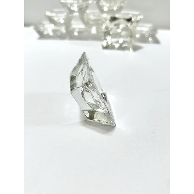 Transparent Vintage Square Glass Salt Cellars – Set of 12 For Sale - Image 8 of 8