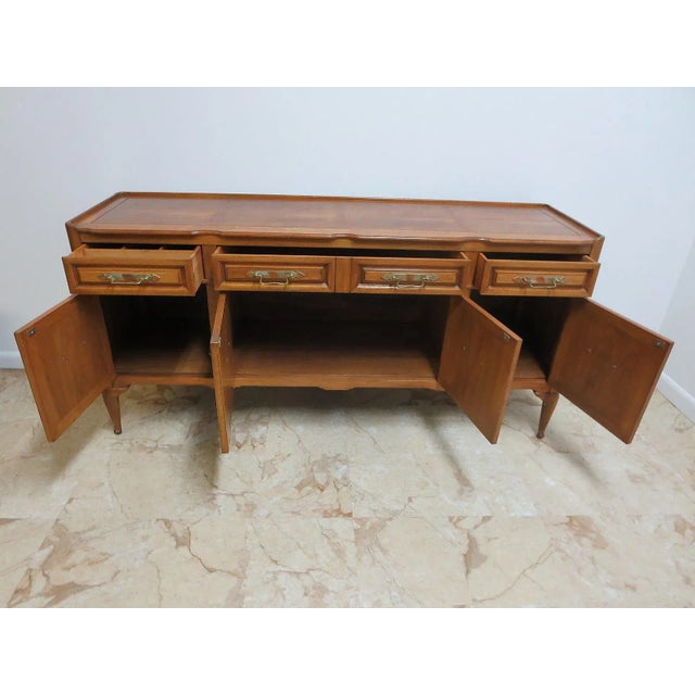 Brown Mid-Century Mastercraft Regency Server Sideboard Buffet Console For Sale - Image 8 of 11