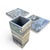 1980s Postmodern Green Figured Marble Pedestal Side Tables, Pair For Sale - Image 4 of 18