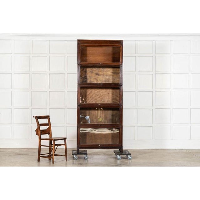 Large Gunn Mahogany Glazed Sectional Bookcase, 1900 For Sale - Image 6 of 18