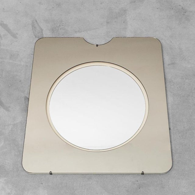 1970s Vintage Smoked Wall Mirror, 1970s For Sale - Image 5 of 7