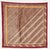 Brown Oscar de la Renta Brown Silk Scarf Pocket Square Handkerchief For Sale - Image 8 of 12