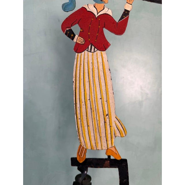 Vintage Folk Art Balancing Telescope Figure Sculpture For Sale - Image 4 of 6