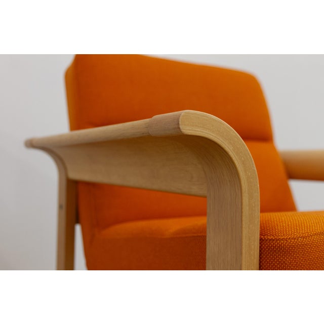 Danish Orange Oak Botium Lounge Chair from Magnus Olesen, 1970s For Sale - Image 14 of 18