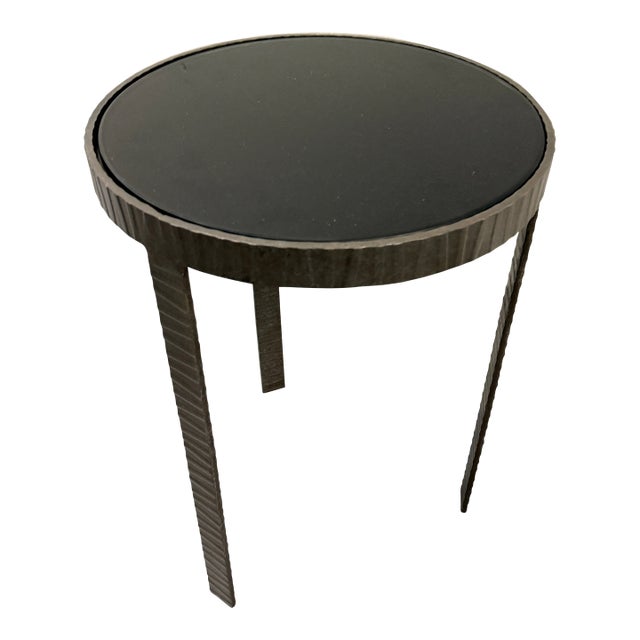 Ward Bennett Black Glass Side Table For Sale