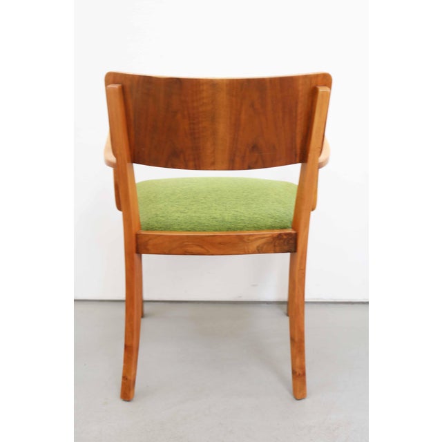 German Art Deco Armchair in Walnut and Walnut Burl Wood, 1920s For Sale - Image 4 of 11
