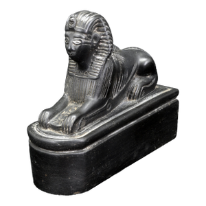 French Slate Sphynx Carving Circa 1920