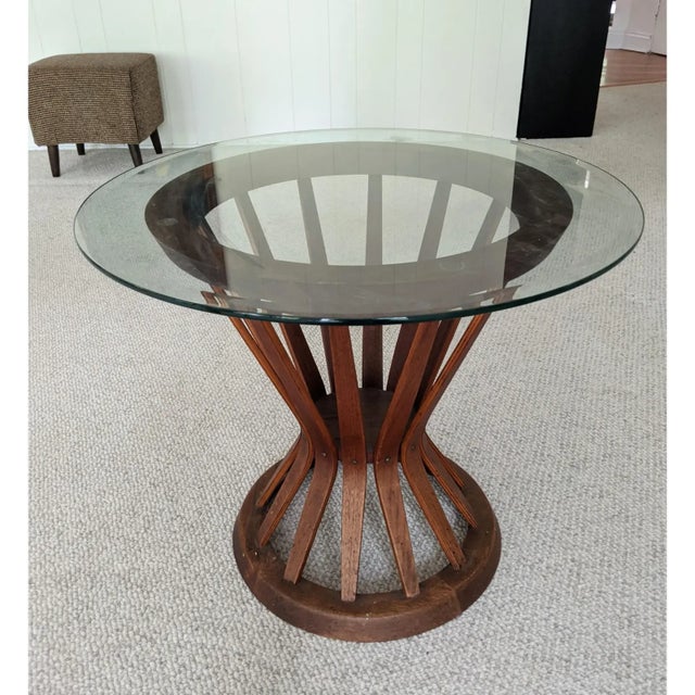 Dunbar Furniture Mid Century Modern Edward Wormley for Dunbar Sheaf of Wheat Walnut Side Table For Sale - Image 4 of 6