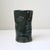 Handbuilt Organic Sculptural Pinched Square Rim Ceramic Vase in Dark Teal Glaze With Ribbed Relief Pattern For Sale - Image 14 of 18