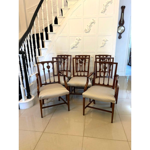 Antique Victorian English Mahogany Dining Chairs, 1880, Set of 8 For Sale - Image 15 of 15