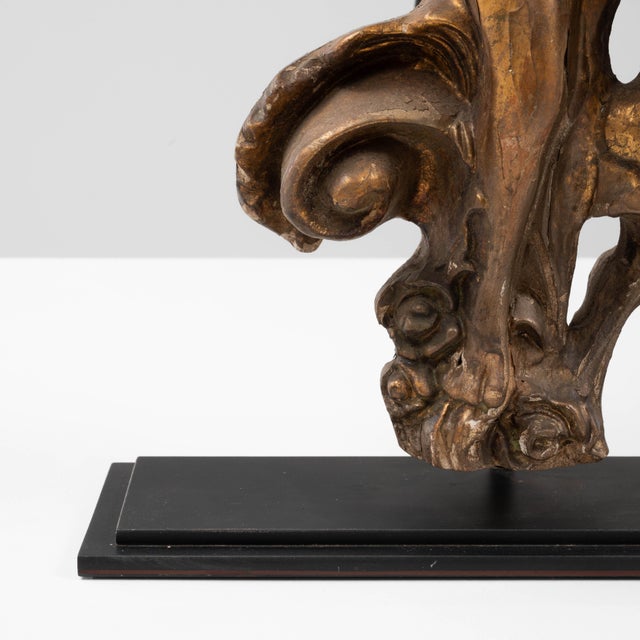 1900s Italian Wood Carved Table Lamp On Metal Base For Sale - Image 14 of 18