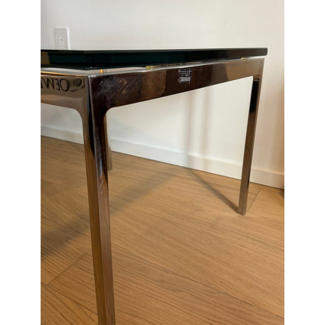 1970s Rare Mid-Century Modern Chrome & Glass Coffee Table by Nicos Zographos - 1970s Vintage For Sale - Image 5 of 12