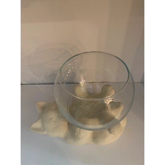 Vintage Haeger Cat With Fish Bowl For Sale In New York - Image 6 of 9
