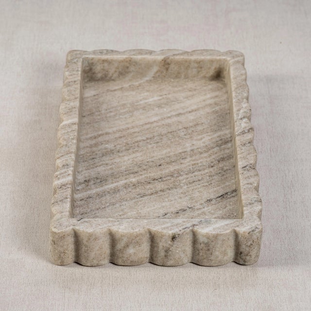 The Baffin Scallop Marble Tray is a beautiful and functional tool. The tray is designed with delicate scalloped edges that...