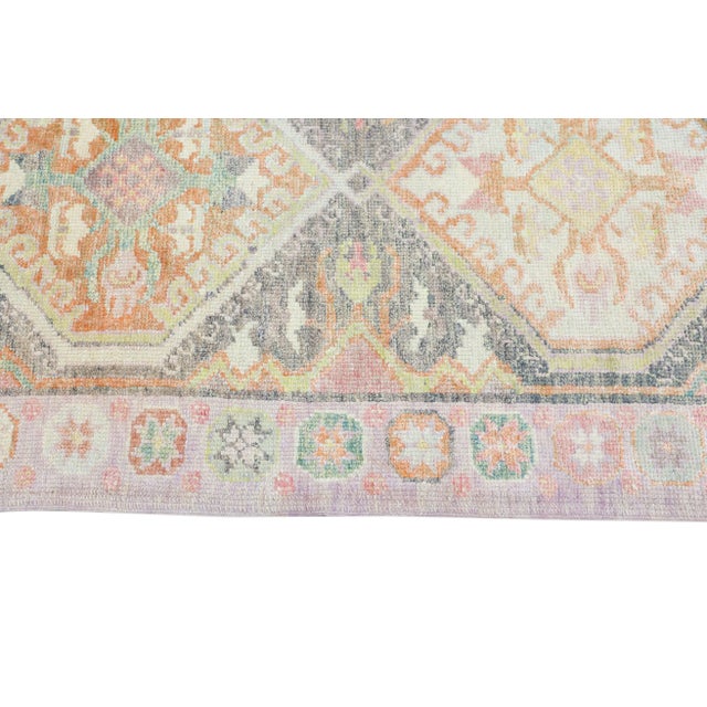 Modern Turkish Oushak Rug 3'1" x 6'1" For Sale - Image 4 of 10