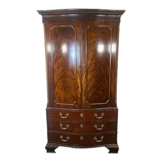 Baker Furniture Mahogany Chifferobe Armoire For Sale