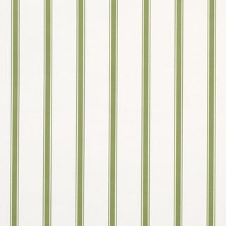 Sample - Schumacher Westerly Stripe Wallcovering In Moss For Sale