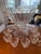 Gorgeous Colonial patterned Anchor Hocking punch bowl. 12 cups 3in x 2 1/2 in, pedestal is 6 in tall x 8 in diameter. Bowl...