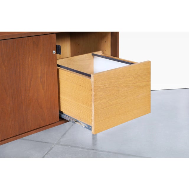 Wood Mid-Century Modern Walnut and Chrome Credenza by Florence Knoll, 1960s For Sale - Image 7 of 12