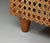 Modern Caned Teak Rattan Loveseat in Blue and White Sunbrella Fabric For Sale - Image 14 of 15
