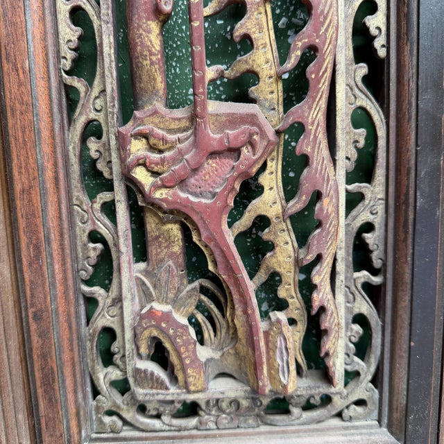 Antique Chinese Carved Wood Panels Possibly From the Qing Dynasty For Sale - Image 9 of 17
