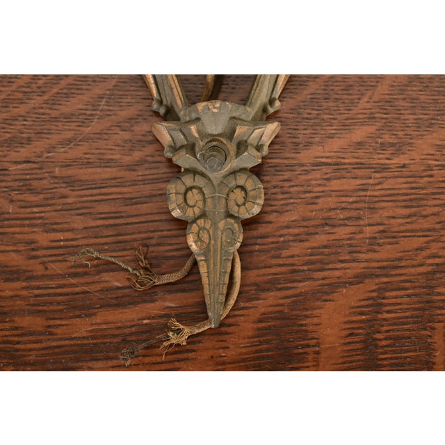 Bronze 1930s Mid-West Art Deco Bronze Soleure Wall Sconces, 1930s For Sale - Image 8 of 11