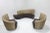 Textile Mid-20th Century Swivel Bilboa Chairs by Vladimir Kagan in Silk and Leather For Sale - Image 7 of 7