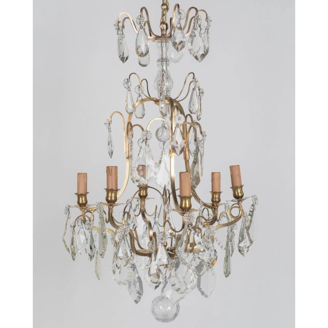 French Louis XV Style Crystal Chandelier For Sale - Image 11 of 11