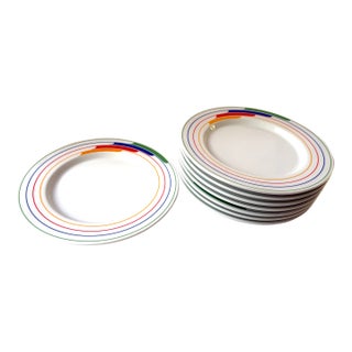 Vintage Memphis Style Studio Nova Small Salad Plates - Set of 8 For Sale