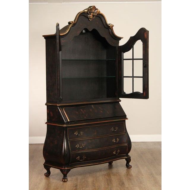 Hekman Italian Rococo Style Bombe Secretary Writing Desk For Sale In Philadelphia - Image 6 of 12