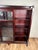 Antique Arts & Crafts Leaded Glass Mahogany Bookcase C. 1920 For Sale - Image 10 of 11