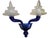Venini "Blue Porpora" Blue Venini Wall Sconce For Sale - Image 4 of 4
