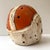 1940s Antique Leather Football Helmet - Orange & White For Sale - Image 5 of 9