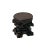 Asian 2.75" Dark Brown Wood Carving Square Round Table Top Stand Riser For Sale - Image 3 of 5