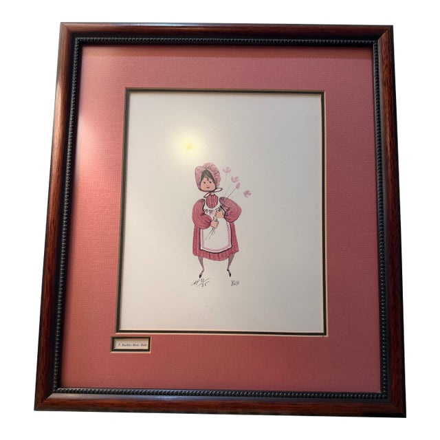 1980s Limited Edition B. Buckley Moss "Beth" Print For Sale
