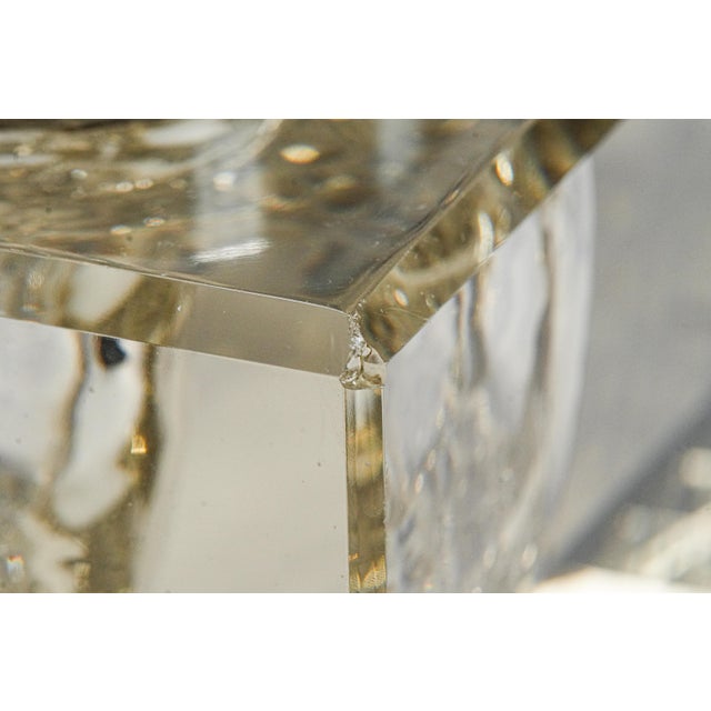 Impressive Large English Antique Crystal Sterling Silver Paperweight Desk Inkwell Goliath Clock For Sale - Image 15 of 18