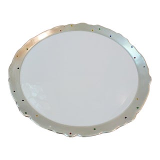 Late 20th Century Japanese Porcelain Hand-Painted Dinner Plate For Sale