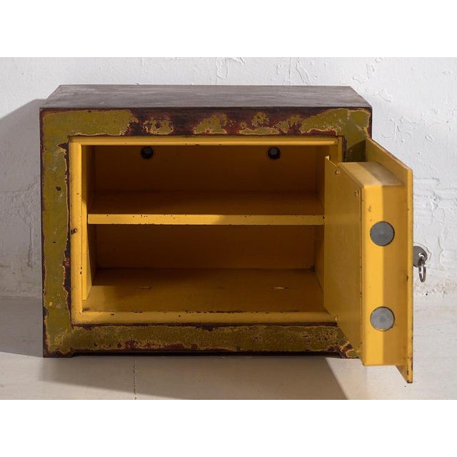 Green Antique Safe Box with Green Patina, 1920s For Sale - Image 8 of 13