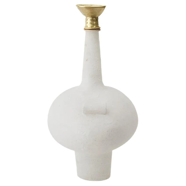 Glazed Stoneware Isolated N.13 Vase by Raquel Vidal and Pedro Paz For Sale