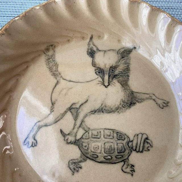 American Antique 1888 Rookwood Pottery Plate, Edward Cranch, Uncle Remus Plantation Tales For Sale - Image 3 of 8