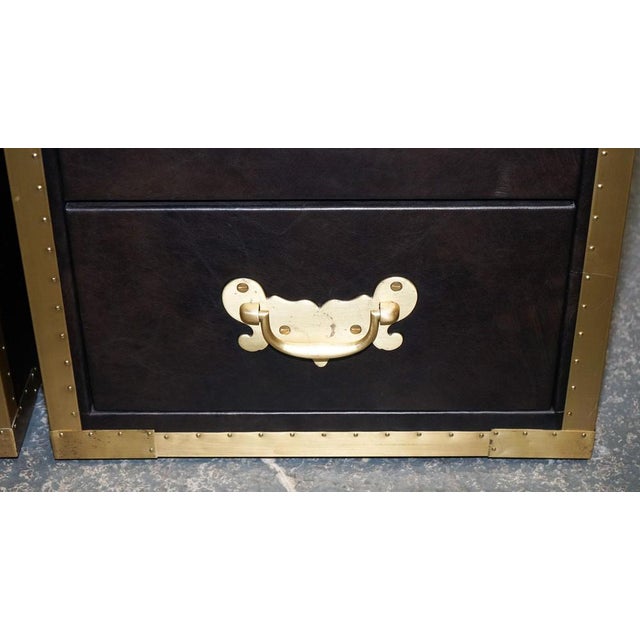 Cumberland Collection Nightstands with Red Velvet Lining from Timothy Oulton, Set of 2 For Sale - Image 18 of 18