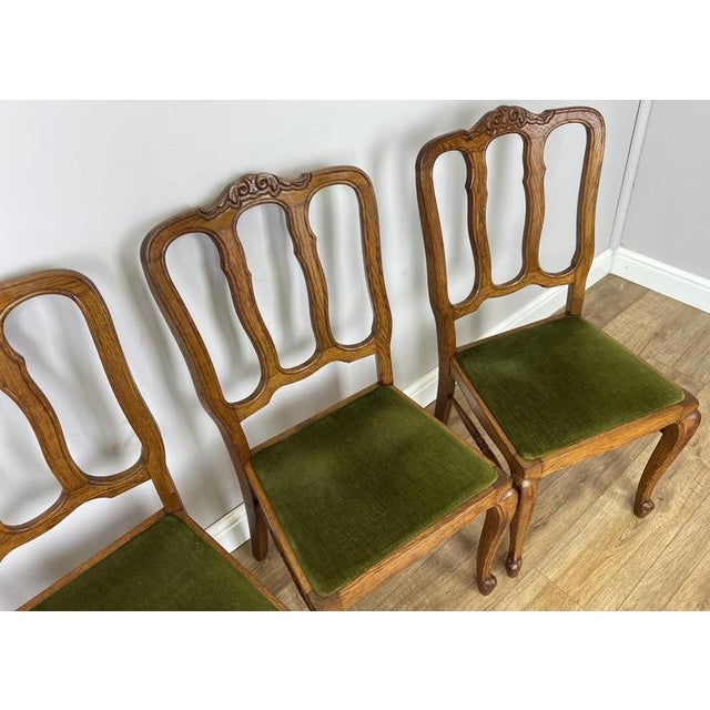 French Dining Chairs in Oak, Set of 4 For Sale - Image 5 of 13