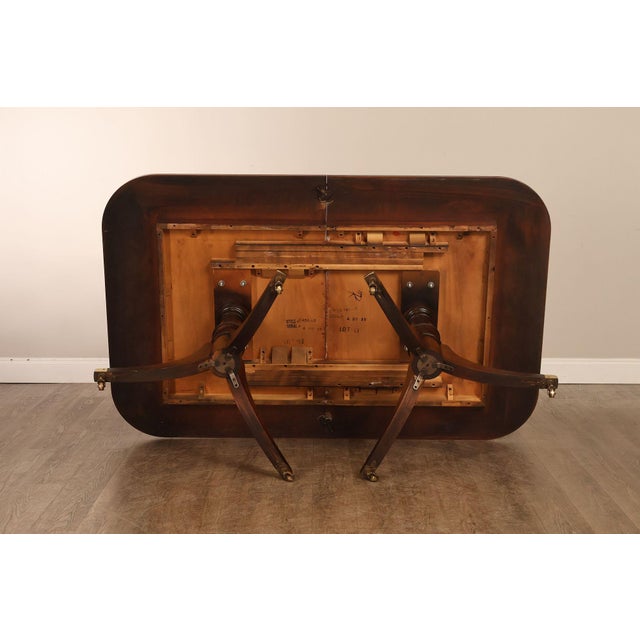 Federal Style Double Pedestal Mahogany Dining Table For Sale - Image 18 of 18