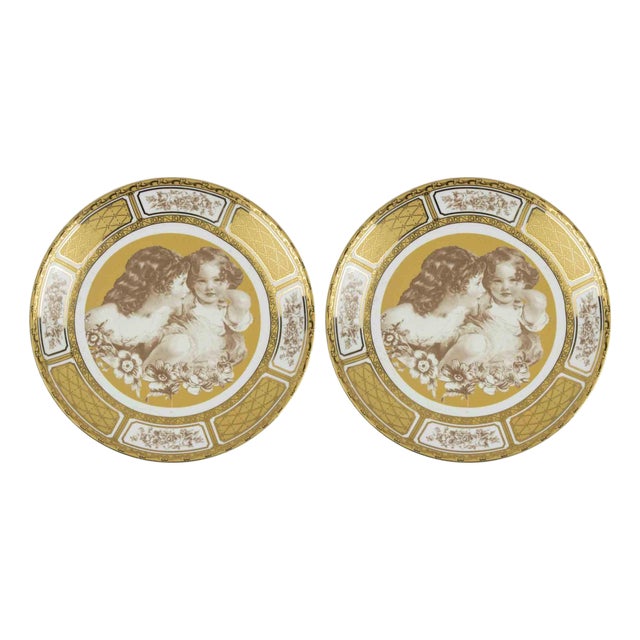 Vintage Limoges Porcelain Dishes, Italy, 1950, Set of 2 For Sale