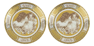Vintage Limoges Porcelain Dishes, Italy, 1950, Set of 2
